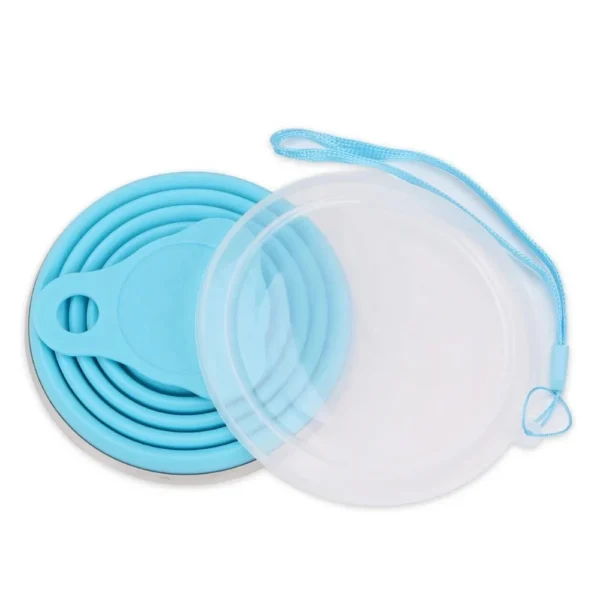 Silicon Foldable Travel Cup Glass with Lid - Image 7